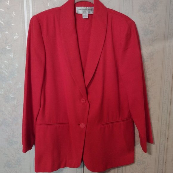 *Fundamental Things Petites Red Blazer - Picture 1 of 6